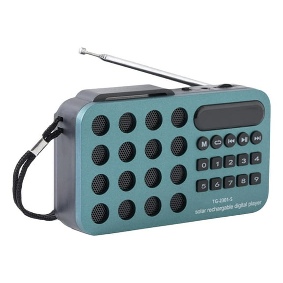 KRONDO Portable AM Radio with Enhanced External Antenna, Memory Card Slot, MP3 Format, for Headphones, Rechargeable DAB Digital Radio, 1200MAh Portable Radio Battery Playback and Mains Powered