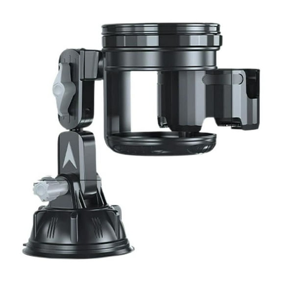 KRONDO Recessed Folding Cup Drink Holder,Suction Cup Car Drink Holder for Bottles and Tumblers,Car Console Cup Holder Auto Accessories,Adjustable Bottle Holder for Can Tumblers Mugs Beverage Cups