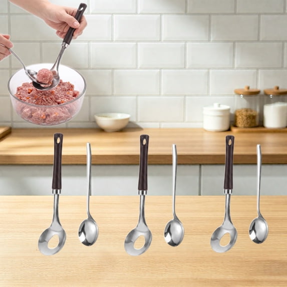 KRONDO Stainless Steel Meatball Maker Set, Manual Press Tool with Spoon for Home Kitchen, Meal Prep & Appetizers