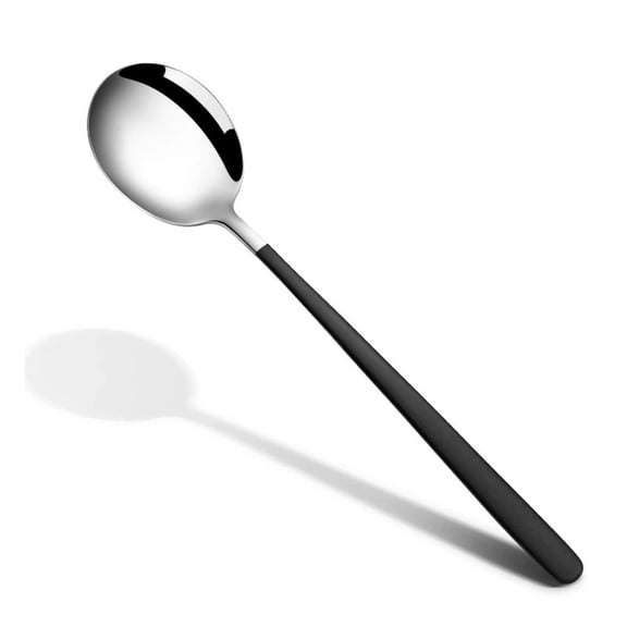 KRONDO Stainless Steel Spoon Spoon Long Handle Thicked Household Dining Spoon(
