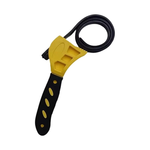 KRONDO Strap Wrench, Multifunctional Adjustable Rubber Strap Wrench with 6in Length Rubber Belt, Plumbing Wrench Shower Head Wrench for Pipe Plumbers, Oil Filter