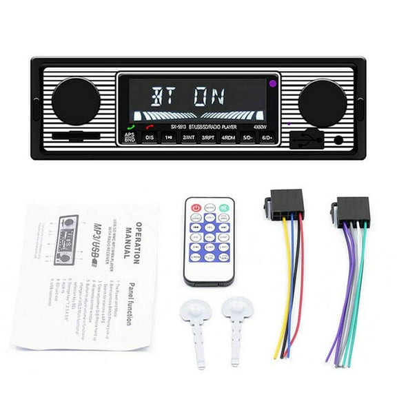 KRONDO Vintage Bluetooth Car Stereo MP3 Player Audio Aux Radio Receiver USB Hot