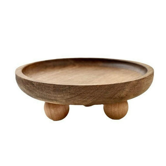 KRONDO Wood Riser for Display, Small Wooden Pedestal Stand Decor Tray for Candles Plants Bottles Mini Vases Soap Dispenser, 2025 Decorative Tray for Farmhouse Kitchen Entry Table