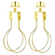 KRONDO YZH Brass Lamp Harp Kits with Finials and Detachable Light Duty Bases, Accessories Set