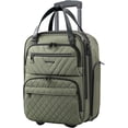 thumbnail image 1 of KROSER 16-Inch Quilt Softside Underseat Luggage, Olive, 1 of 6