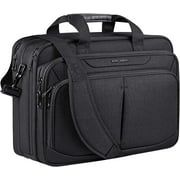 KROSER 17.3" Premium Canvas Laptop Messenger Bag - Black, 1-Piece