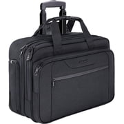 KROSER 17.3 Rolling Laptop Bag Briefcase Overnight Roller Case-Black