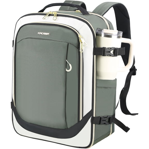 KROSER 40L Travel Backpack for Women, Airline Approved Carry On Backpack with 2 Packing Cubes, Waterproof Personal Item Bag Fits 17.3" Laptop, TSA Traveling Essentials Weekender Overnight Backpack