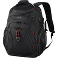 thumbnail image 1 of KROSER Adult Padded Fabric Laptop Backpack, 17.3" Black/Red, 1 of 10