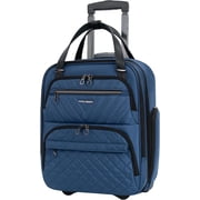 KROSER 16-inch Underseat Carry On Suitcase with Laptop Compartment, Haze Blue