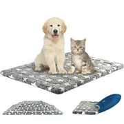KROSER Dog Bed Mat Pad Reversible(Cool&Warm) Waterproof Crate Dog Bed Pad Machine Washable Pad for Medium Dogs and Cats