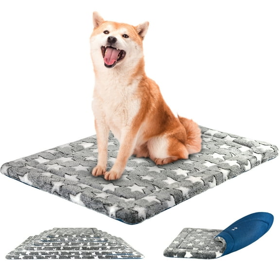 KROSER Dog Bed Mat Reversible(Cool&Warm) Waterproof Crate Dog Bed Pad Machine Washable Pad for Large Dogs and Cats