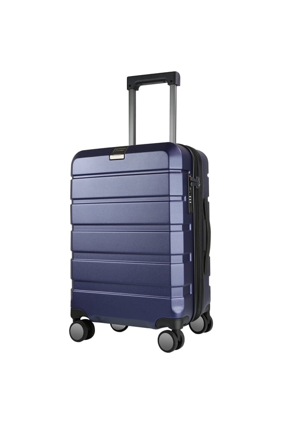 20 Inch Hardside Expandable Carry On Luggage, Navy