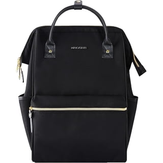 KROSER Laptop Backpack 17" Computer Backpack Casual Daypack Travel Business Work Bag-Black