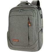 KROSER Laptop Backpack Computer Backpack Fits up to 17.3" Laptop School Travel Backpack Casual Daypack with USB PORT-Grey