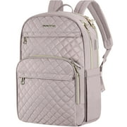 KROSER Laptop Backpack for 15.6" Laptop Stylish Daypack Nylon School Backpack, Dusty Pink
