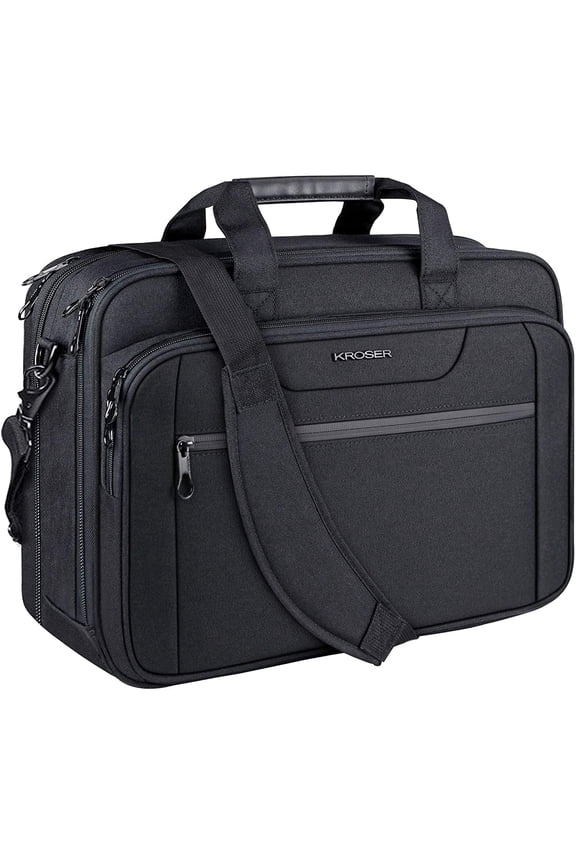 Shoulder Messenger Up to 17.3 Inch Laptop Bag Briefcase, Black