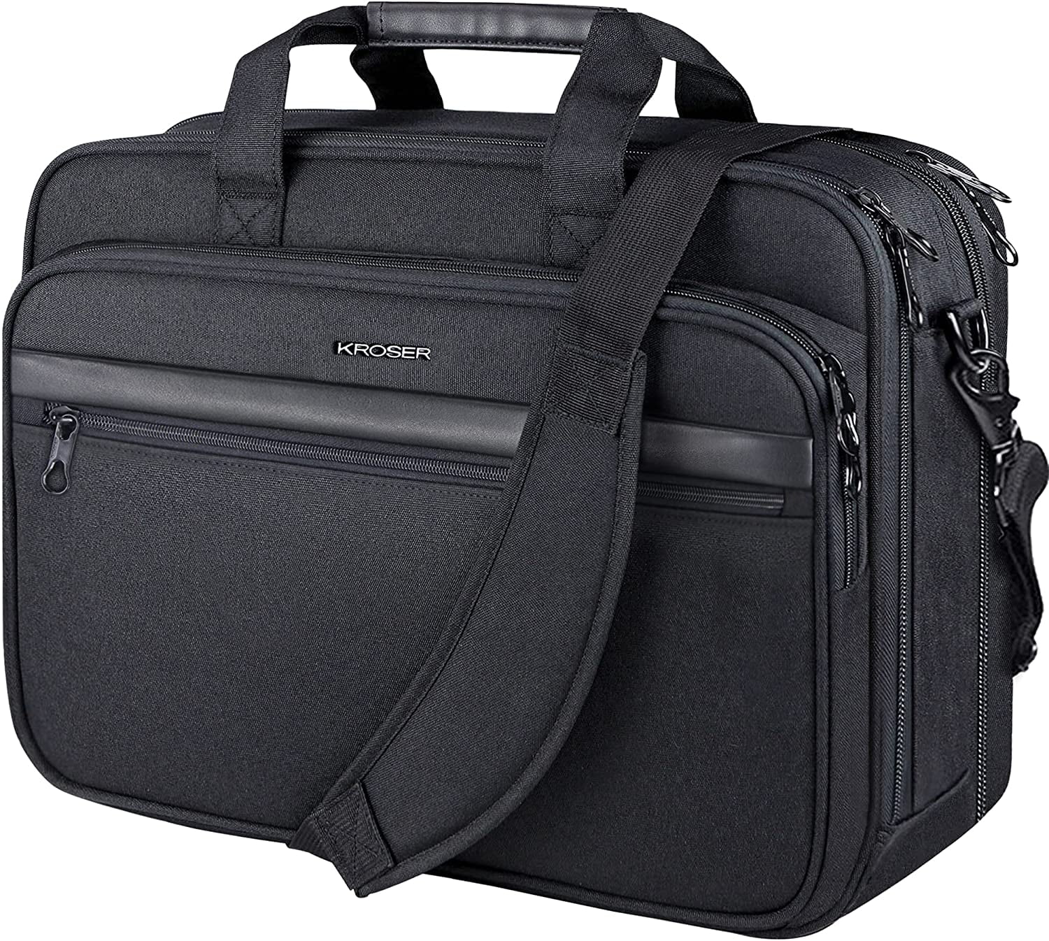 KROSER Laptop Bag Briefcase For 17.3" Laptop,Black colour