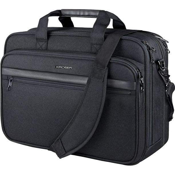KROSER Laptop Bag Briefcase For 17.3" Laptop,Black colour