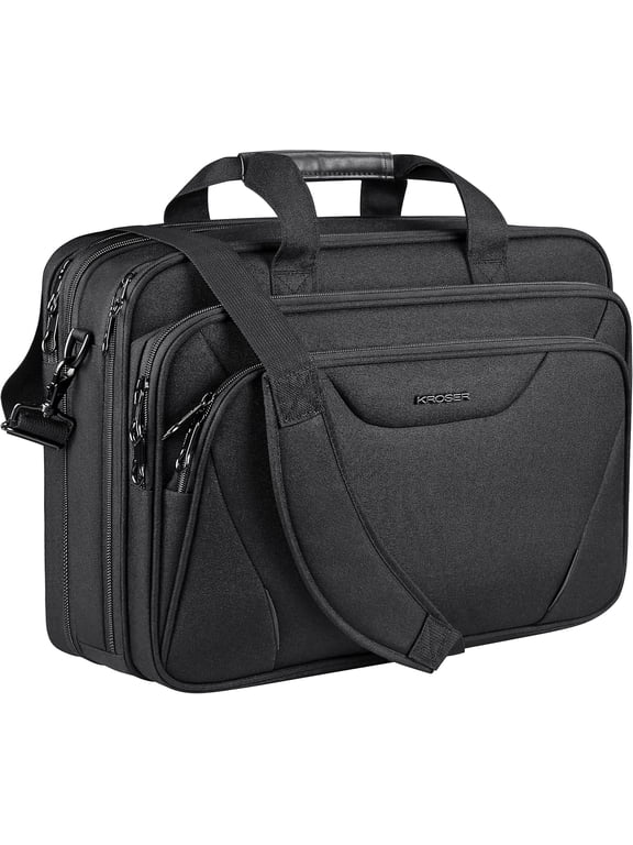 Large 17.3" Laptop Messenger Carrying Bag, Black