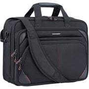 KROSER 15.6 Water Repellent Canvas Poly Multicolor Laptop Messenger Bag, Black