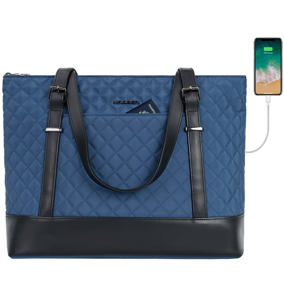 KROSER Water-Repellent Lightweight 15.6-Inch Laptop Tote Bag for Women