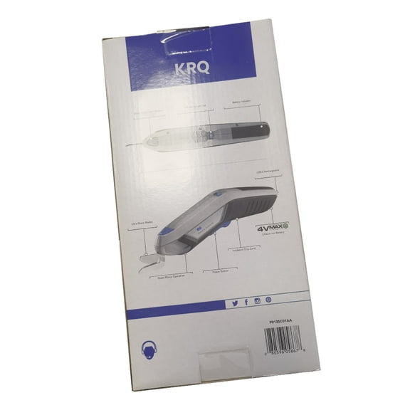 KRQ Electric scissors, Cordless Scissors Cutting Tool for Crafts Sewing Cardboard Leather, Grey