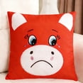 thumbnail image 1 of KRQAP 17.72 in/1.48 FT Simulated Cute Pet Animals Pillow Cover Happy Horse Year Mascots Crying Horse Pillow Cover Cute Plushs Zodiacs Horse Pillow, 1 of 6