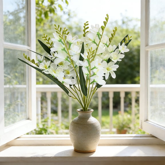 KRQAP Artificial Plants and Fake Flower Bouquets Suitable for Wedding Home and Hotel Floral Arrangements and Landscaping Artificial Flower Decorative ornaments, Home Items Under $10