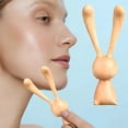 thumbnail image 1 of KRQAP Long-Eared Rabbits Massage ornament Home Wooden Massage tool for Body Acupoints and Head Meridians Personalized RabbitShaped Nasal Scraper, Home Items Under $10, 1 of 7