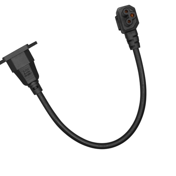 KRTYDBFZ 0.3Meter C14 Male To C5 Female Power Cable With Screw Holes For Computer Monitor