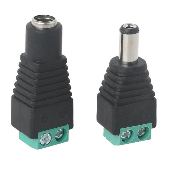 KRTYDBFZ 12V Male+Female 2.1x5.5MM DC Power Jack Plug Adapter Connector for CCTV Camera Cable Wire Ends Plug Barrel Adapter