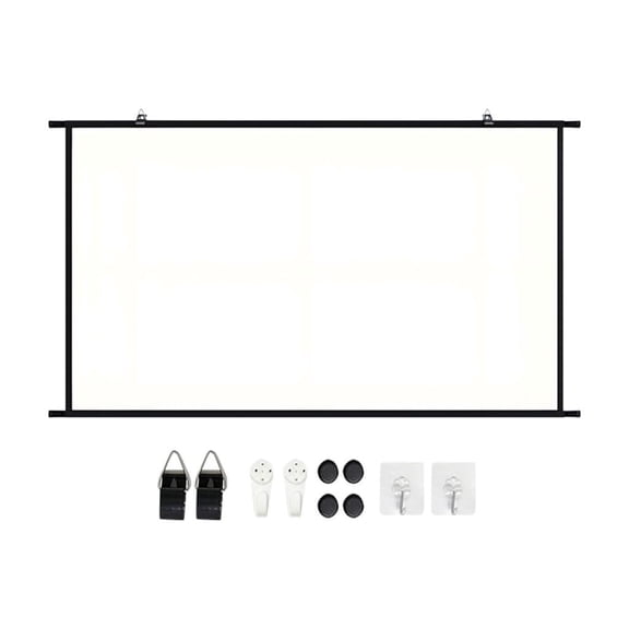 KRTYDBFZ Milk Silk Projection Screen With Short Throw Design 16:9 Aspect Ratio Perfect For 4K Movie And Sports In Home Cinema