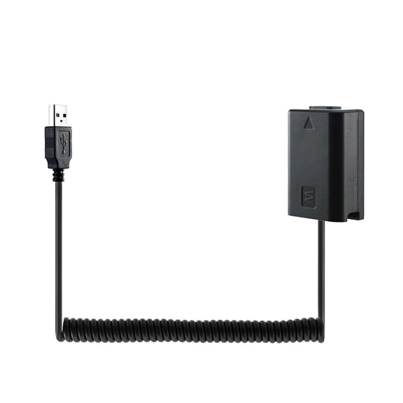 KRTYDBFZ NP-FW50 Dummy Battery USB Coupler Adapter Spring Power Cable Replace for