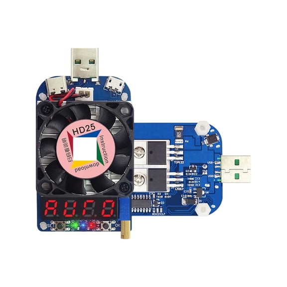 KRTYDBFZ Professional USB Load Tester for Fast Chargers Voltages Current Measurement
