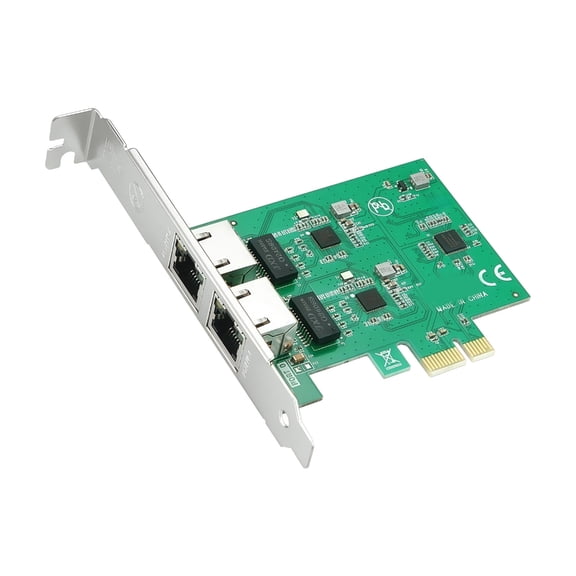 KRTYDBFZ RTL8111 Chipset PCIE X1 to Double Port Gigabit Networking Adapters With Half Height Brackets Included for Thin Chassis