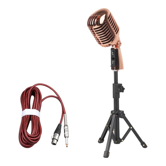KRTYDBFZ Retro Dynamic Vocal Mic Microphone 13ft Cable For Live Performances And Studio