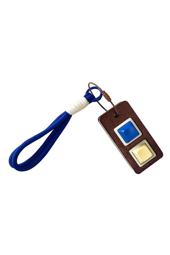 Stress Relief Keychain Press Button Fidgets Toy For Anxiety Portable Anti Lost Phone Strap Cute Gift ABS Metal Design
