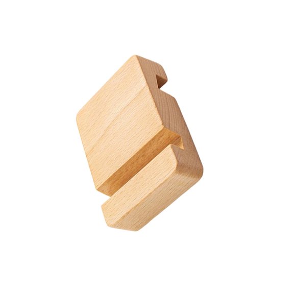 KRTYDBFZ Stylish Retro Wood Tablet Stand Features 2 Slot For Stable Media Watching