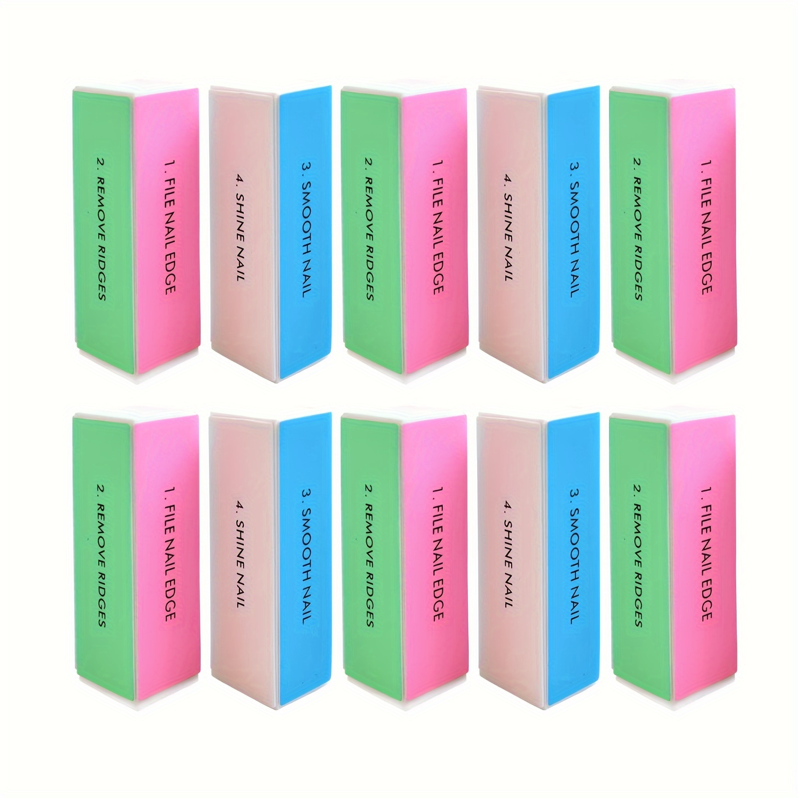 KRUEM 4 Way Nail Buffer Blocks 4 In 1 Shine Polishers And Buffing Nail