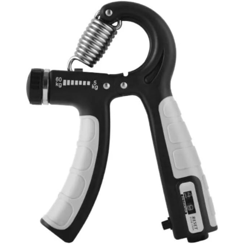 Adjustable Grip Strength Trainer & Tester - 11-132 Lbs Resistance With Smart Counter For Forearms
