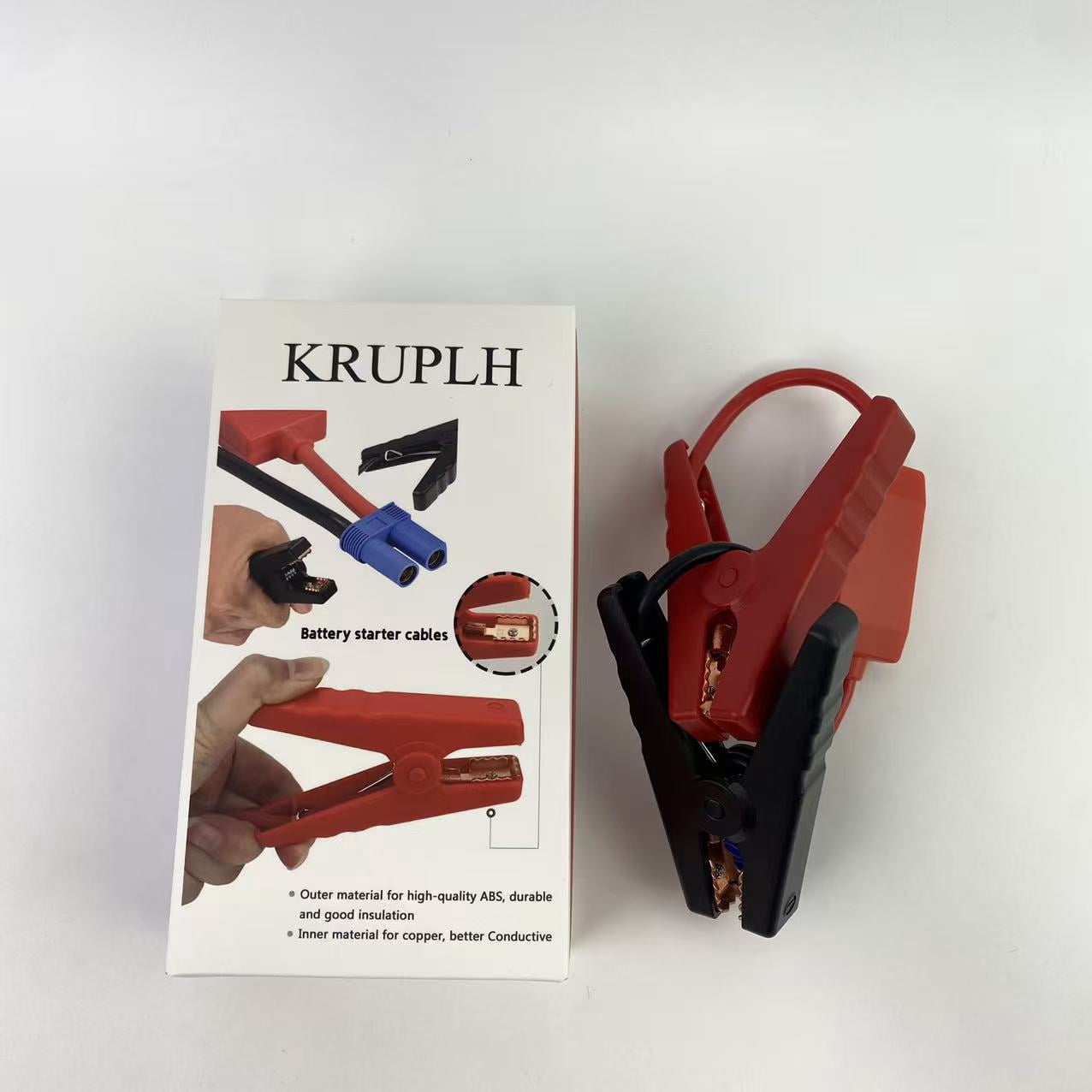 KRUPLH Battery starter cables,Jump Starter Cable with Battery Clamps for 12V Emergency Portable 10AWG Car Jump Start Battery Booster Cable Replacement Alligator Clips-Booster Jumper Cables