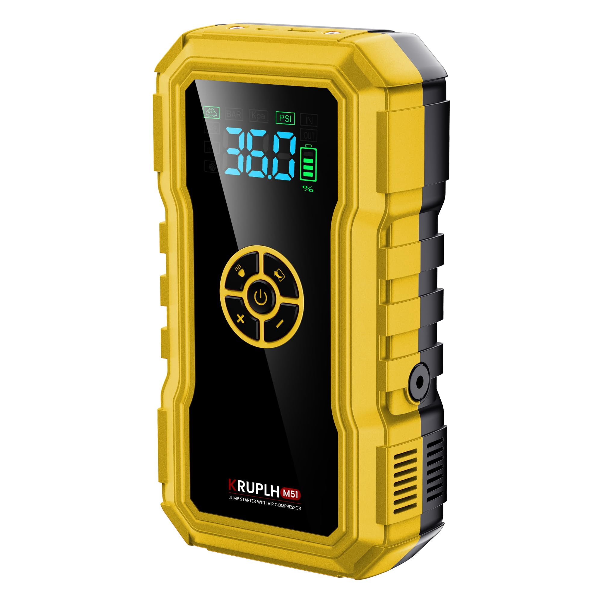 Jump Rong KRUPLH Jump Starter with Air Compressor Yellow - Walmart.com