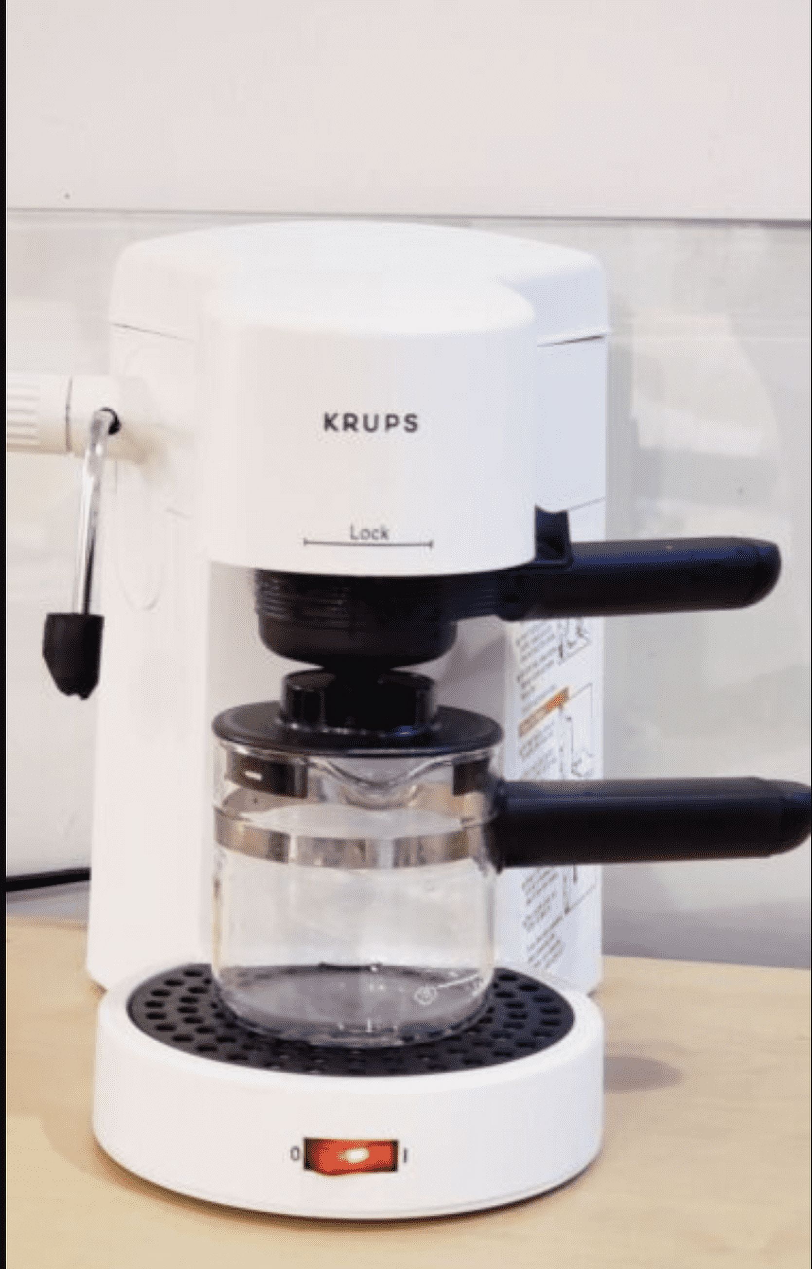 KRUPS Bravo 4-Bar, 4-Cup White Espresso Machine