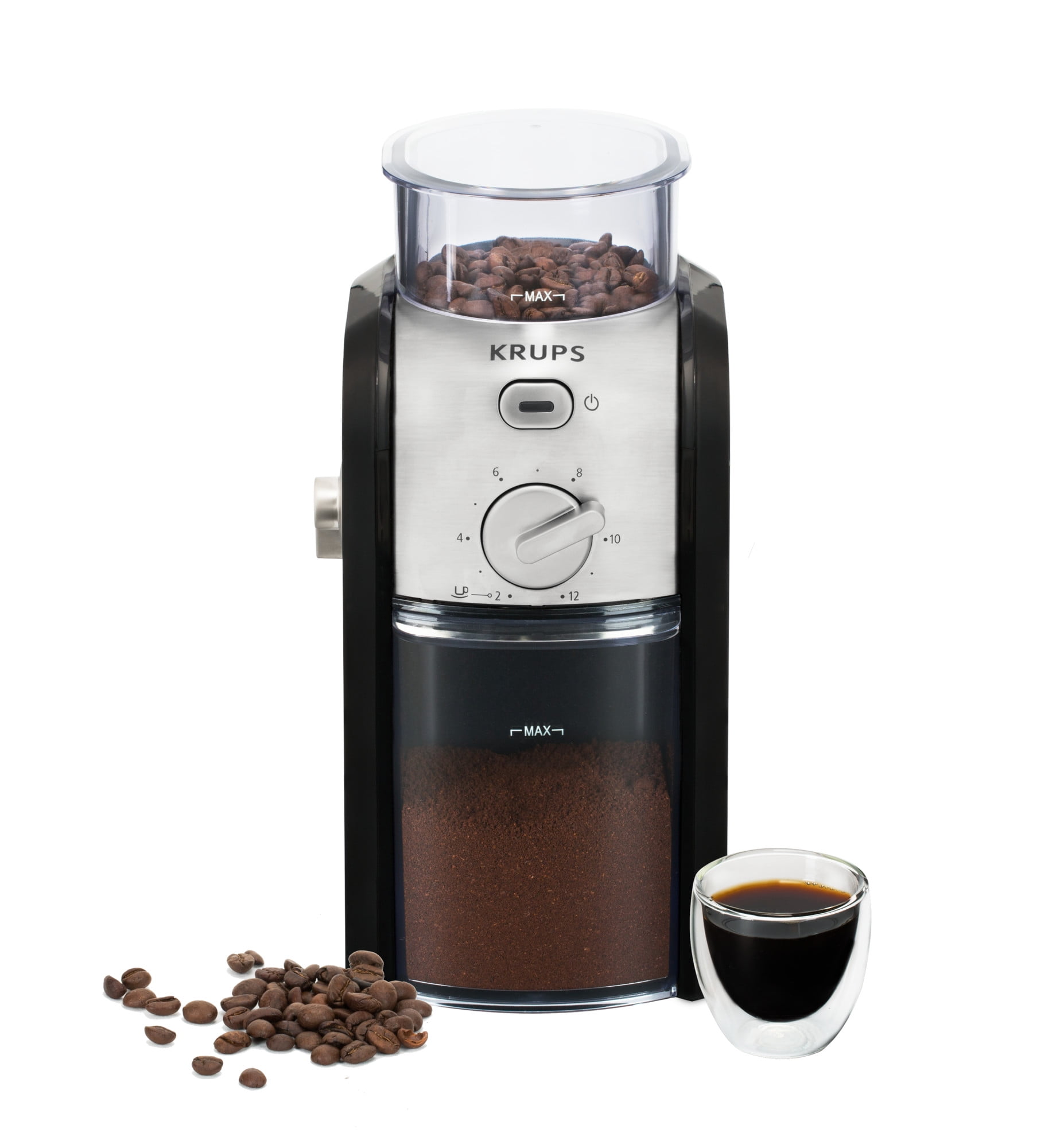 KRUPS Precision Grinder Flat Burr Coffee for  Drip/Espresso/Pourover/Coldbrew, 12