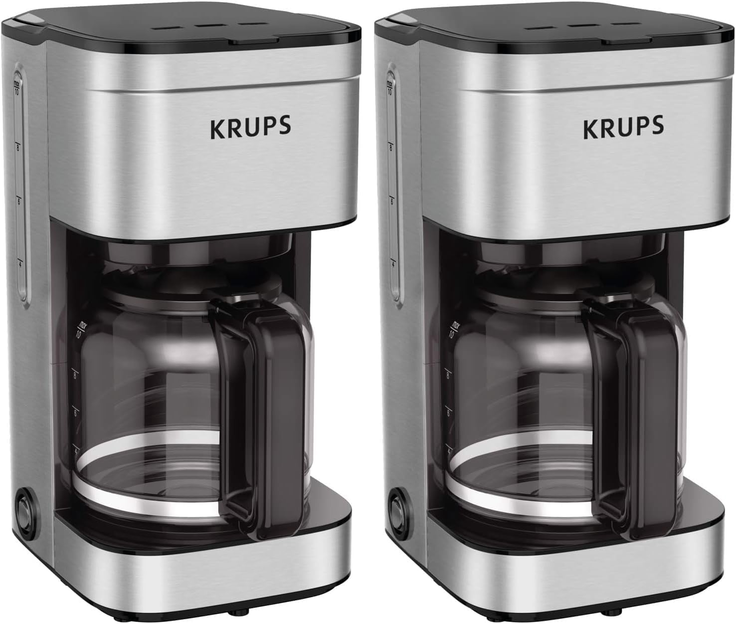 KRUPS Simply Brew Compact 5 Cup Coffee Maker: Stainless Steel Design, Pause & Brew, Keep Warm, Reusable Filter, Drip-Free Carafe