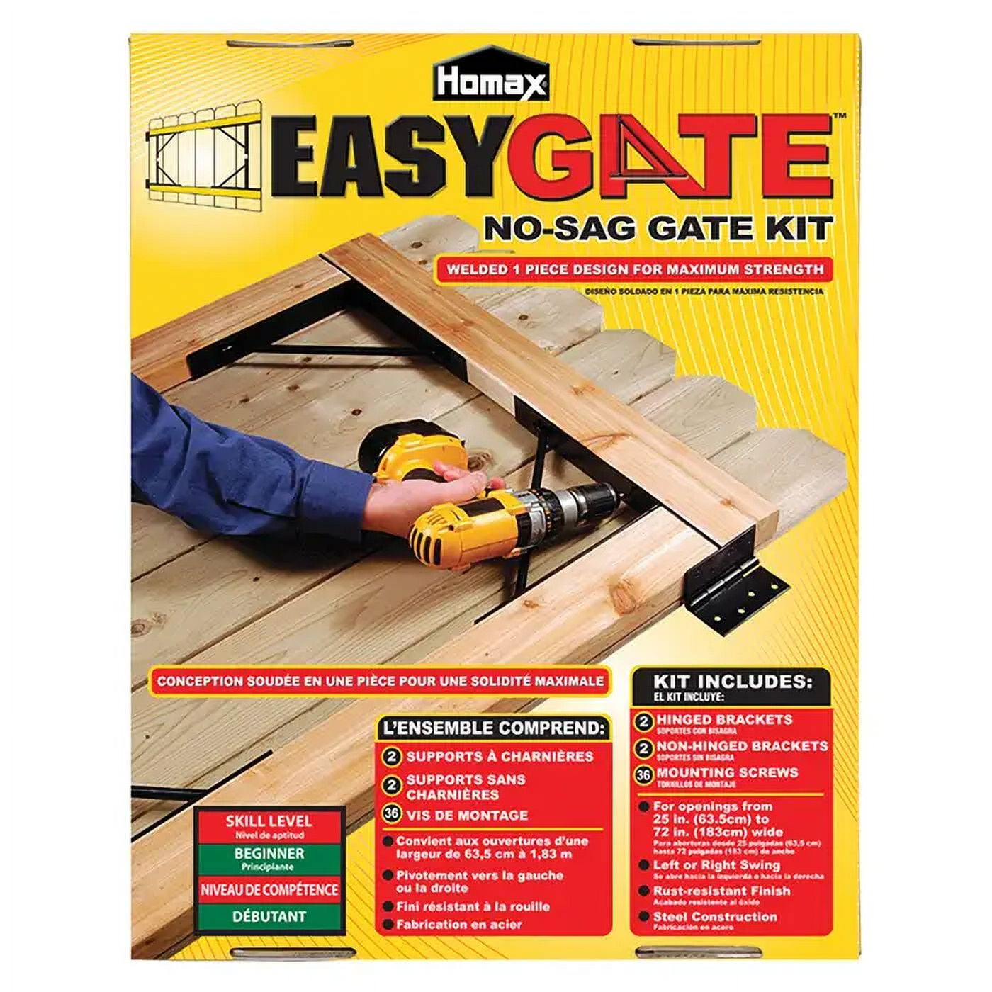 Homax EasyGate No-Sag Steel Gate Bracket Kit