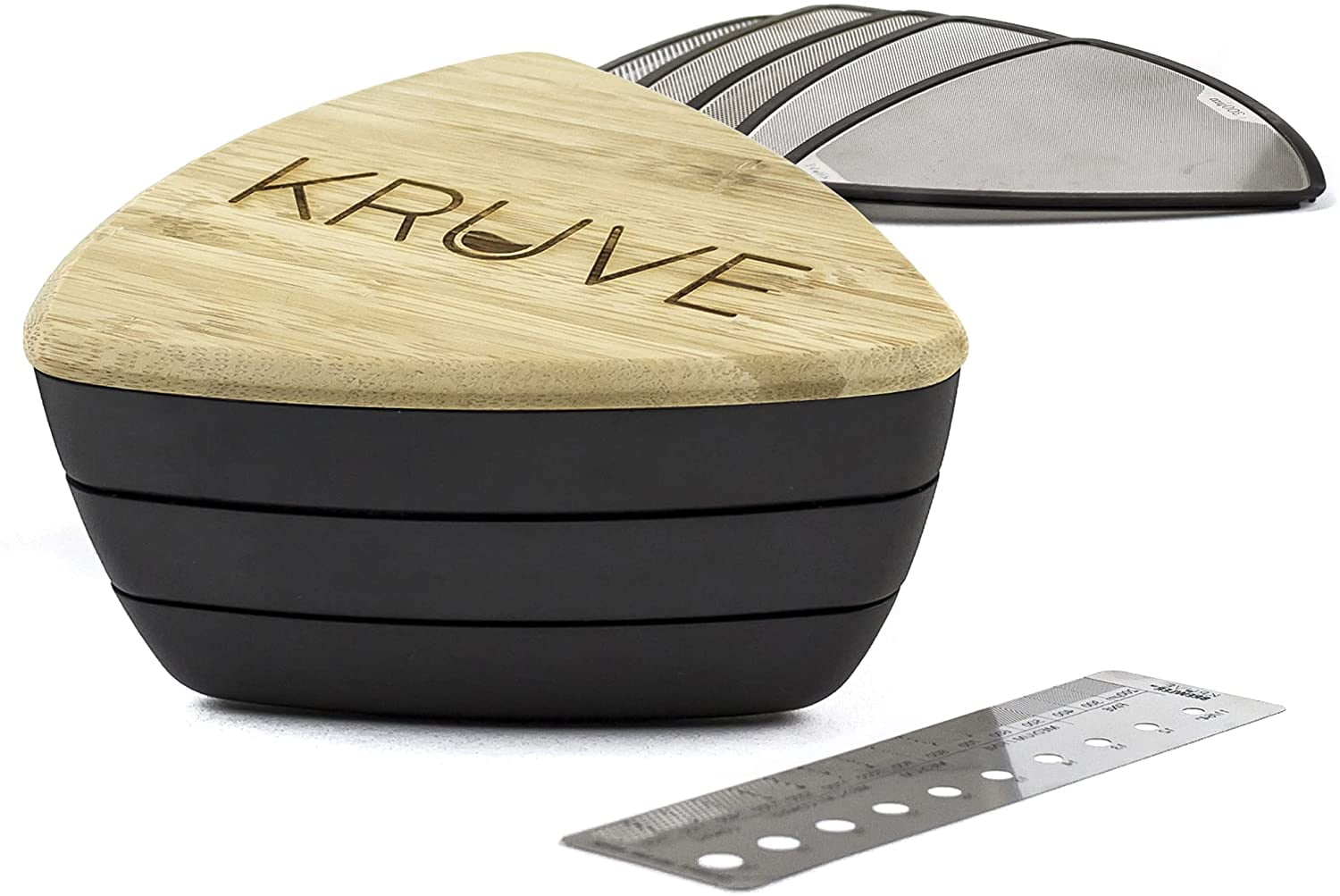 KRUVE Sifter Base, 5 Grind Sieves, Measure, Calibrate, Refine Coffee
