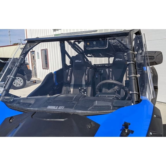 KRX 1000 Full Windshield, Clear Polycarbonate, 41 x 18 inches, Scratch Resistant Compatible With Kawasaki KRX 1000 (Clear)