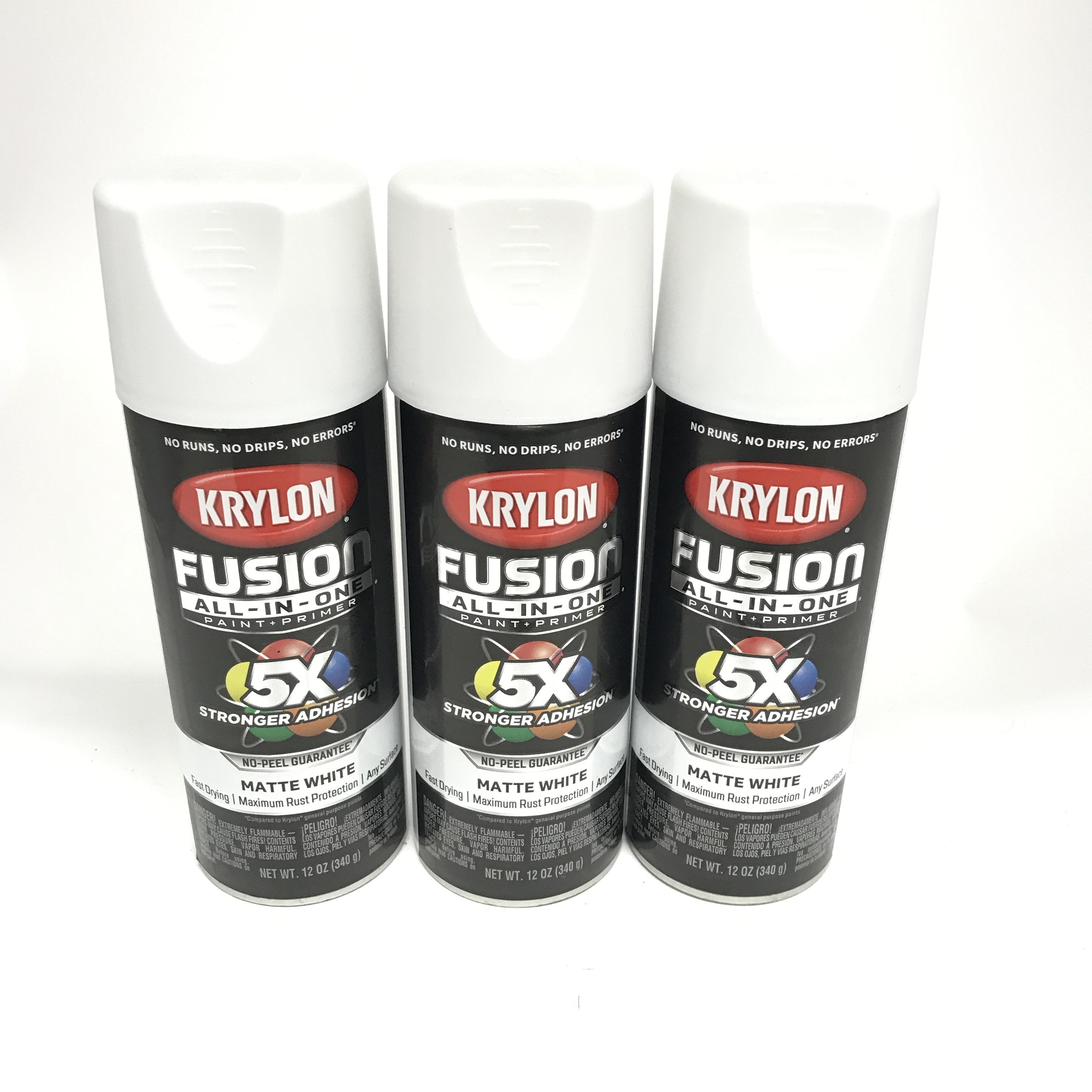 CLORE + Relux All-in-one【White】 KRYLON 2764-3 PACK MATTE WHITE All-In-One Fusion Paint & Primer